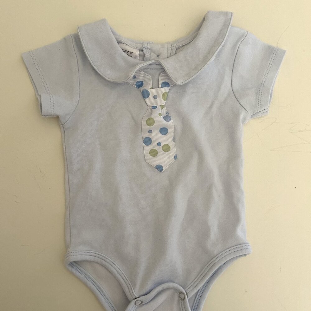 Baby Polka Dot Tie Onesie
